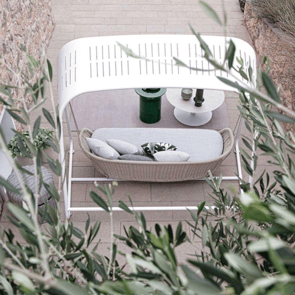 Premium Synthetic Rope Outdoor Rocking Sofa With Stand | Atmosphera Ludo .L5 Rocking Sofa PF.OUT.LUDV.