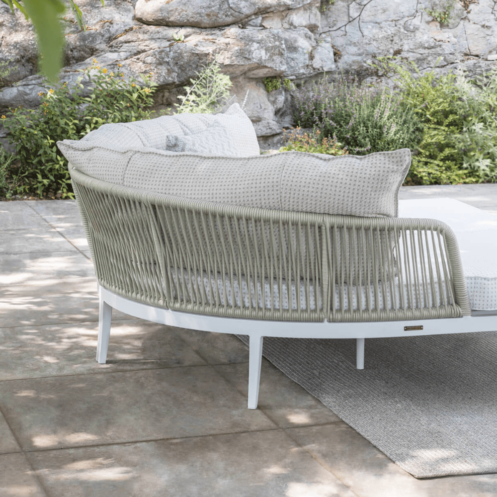 Outdoor Woven Rope Double Daybed With Custom Fabric Cushions | Atmosphera Dream 2.0 Double Sun Lounger PF.OUT.DR20.DO