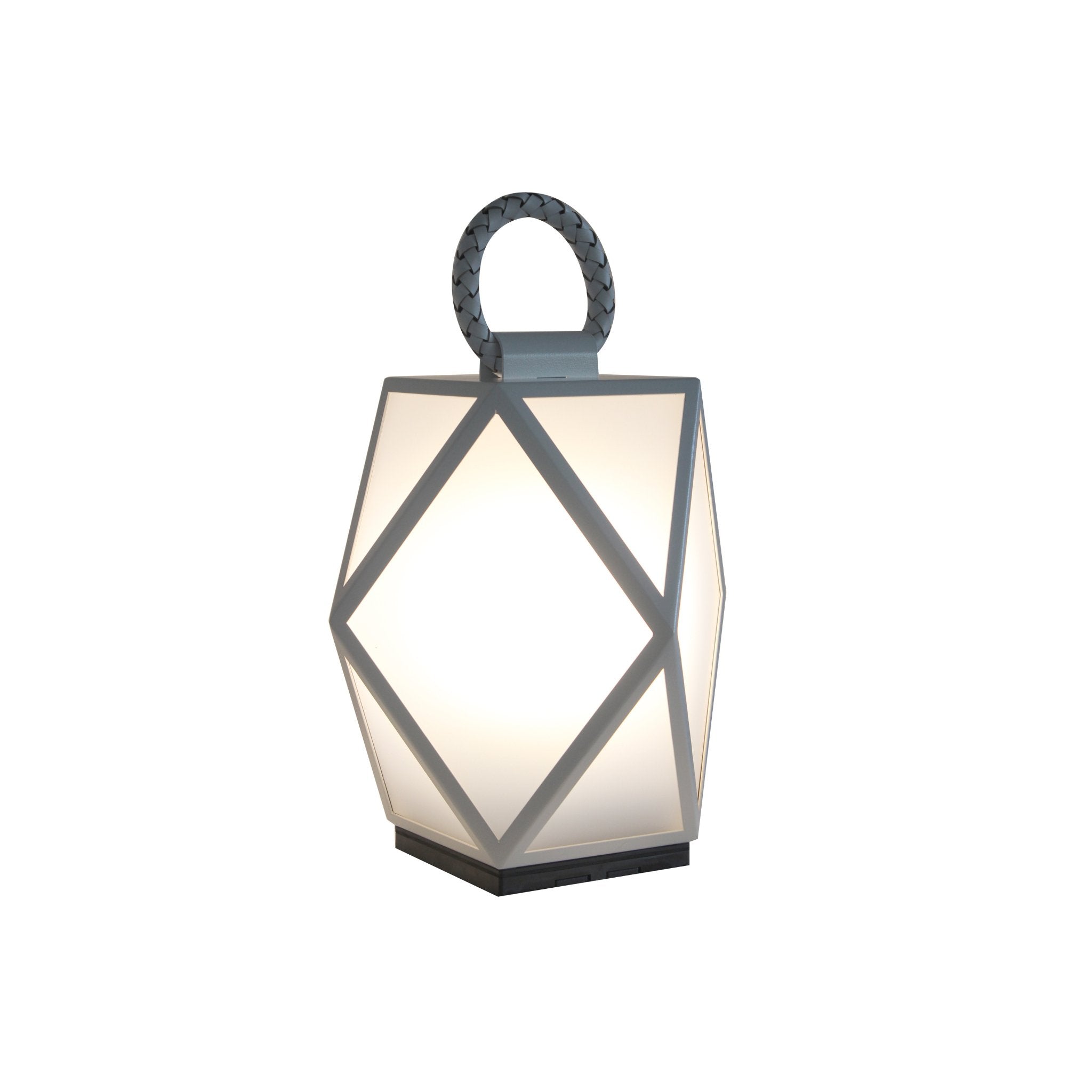 Battery-Powered Metal Floor Lantern With Rope Handle | Contardi Muse Lantern Outdoor