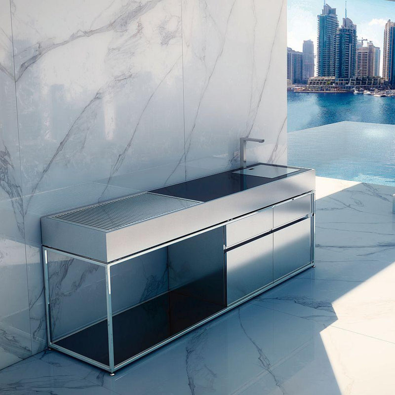 Bespoke Black Granite Outdoor Coal Kitchen | Fesfoc Cocoa Elite Professional