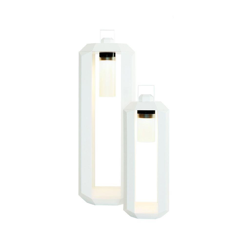 Contemporary Rechargeable Patio Floor Light | Battery Powered Lantern | Contardi Cube Outdoor