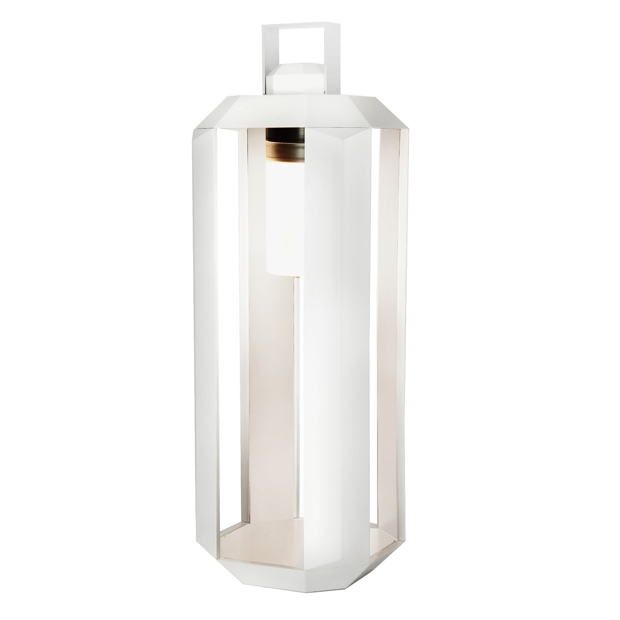 Contemporary Rechargeable Patio Floor Light | Battery Powered Lantern | Contardi Cube Outdoor