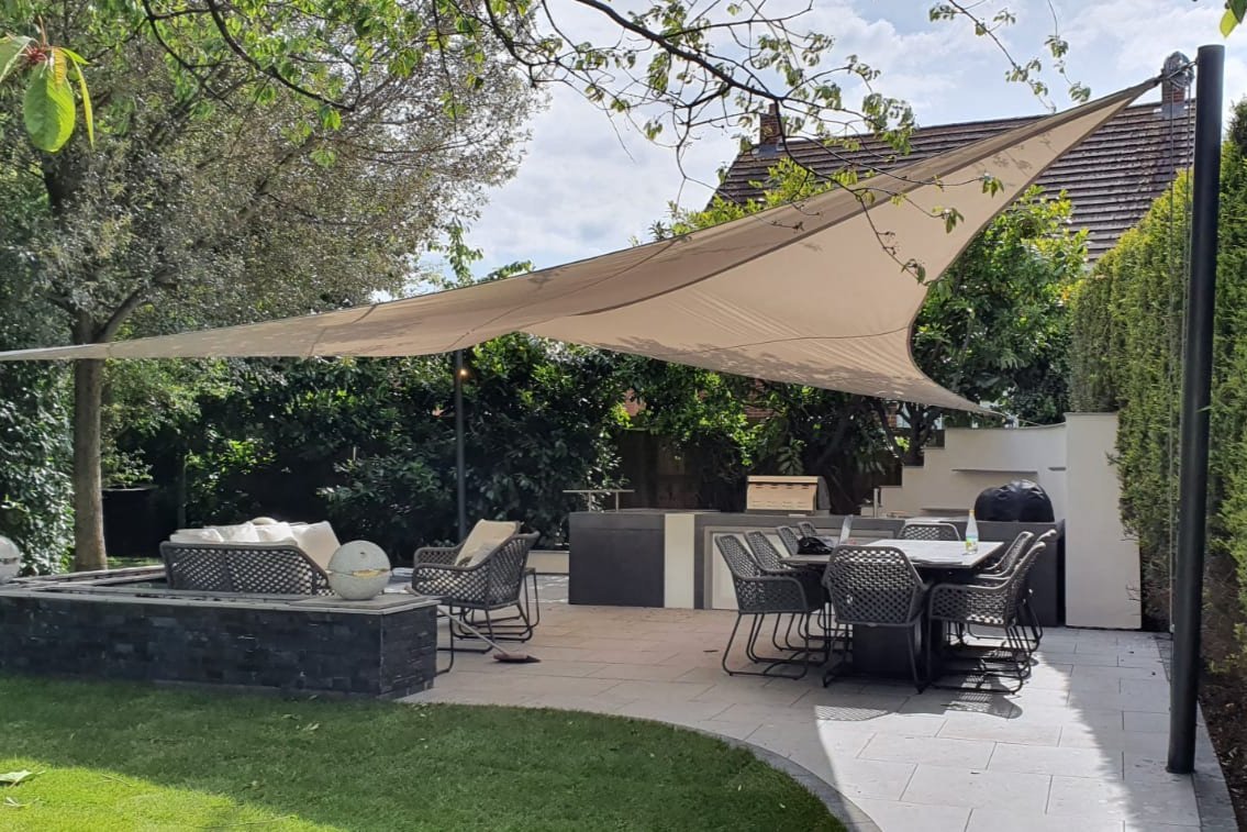 Custom Electric Motor Awning | High End Simple Patio Shade