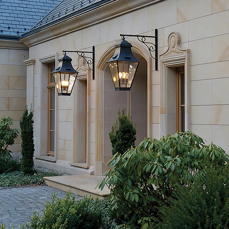 Traditional Bracket Lantern Wall Light | elegant wall-mounted lantern on a historic building | classic outdoor wall lamp | Belgian handmade design | Authentage