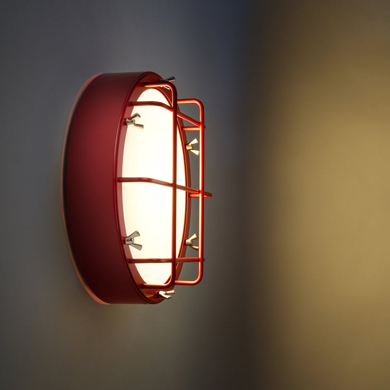Industrial Outdoor Wall Light With Grid Detail IP65 | Zava Luce Cantiere Wall