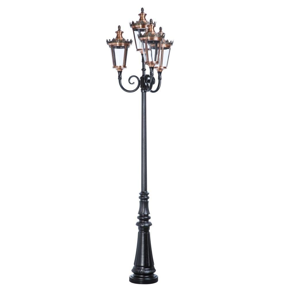 Large Traditional Outdoor Lamp Post - 5 Lamps | Roger Pradier Louvre M11 IP65