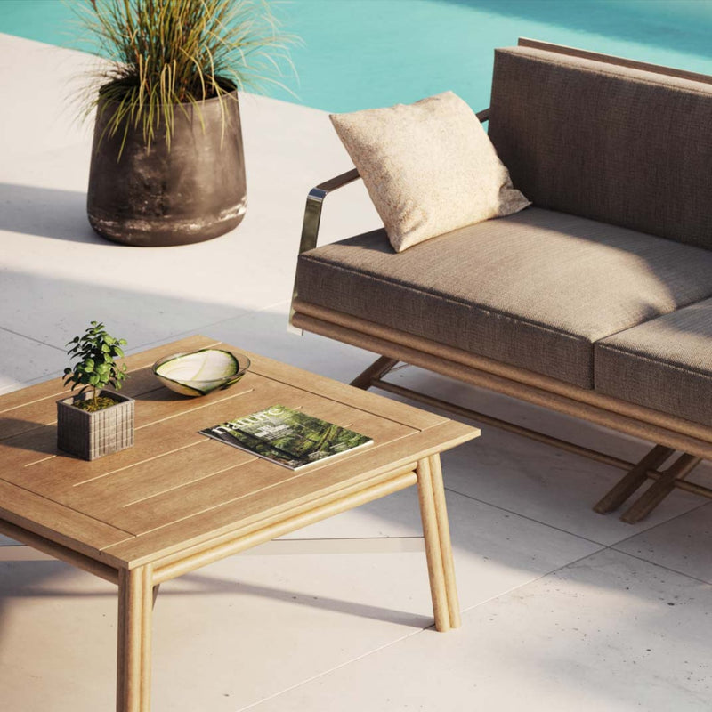 Luxury Natural Teak Garden Coffee Table | Braid Maxim Coffee Table | 100.009