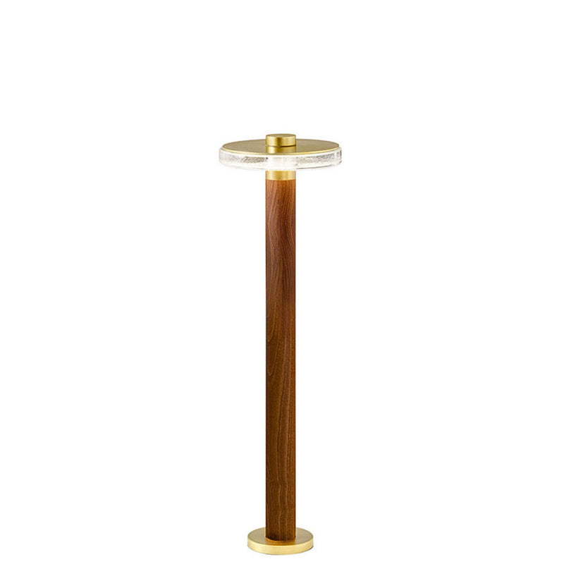 Modern Brass & Teak 70cm Outdoor Bollard | IP65 | Panzeri Venexia Bollard Medium