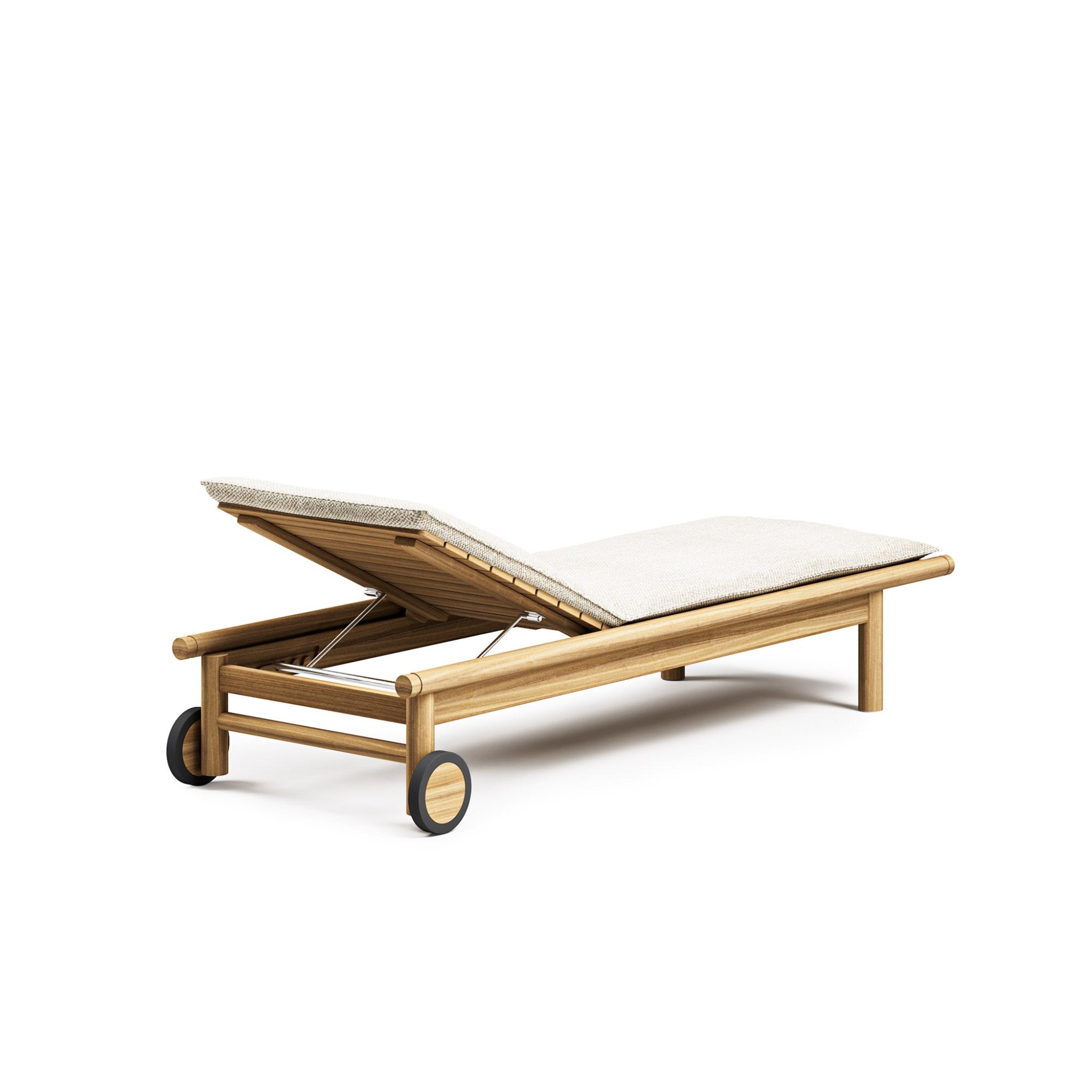 Premium Teak Single Sunbed With Wheels | Atmosphera Panama Lettino - Chaise Longue