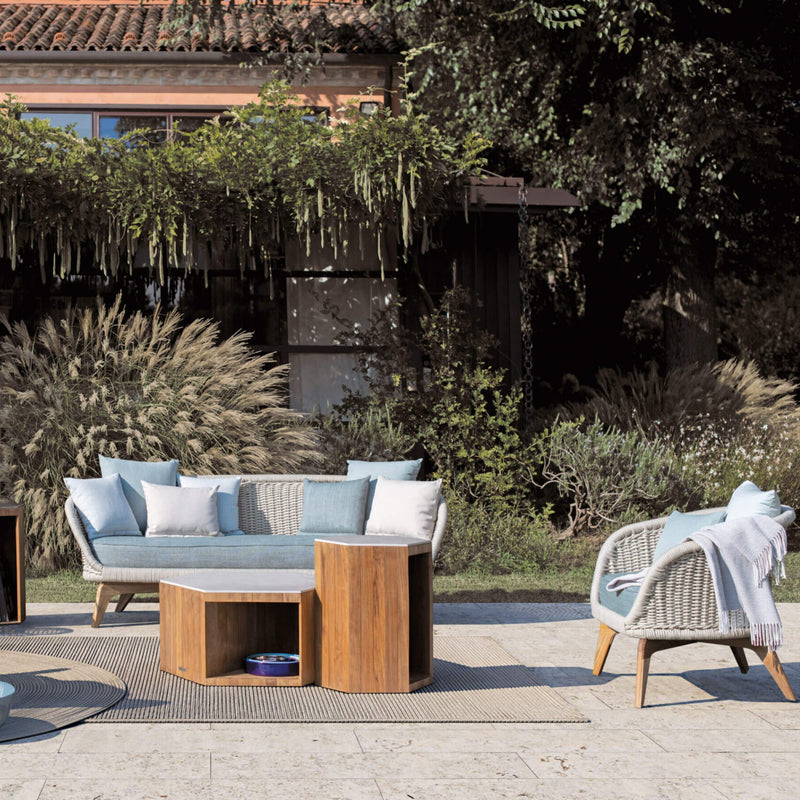 Premium Woven Rope Outdoor Sofa With Teak Legs | Atmosphera Ludo .L2