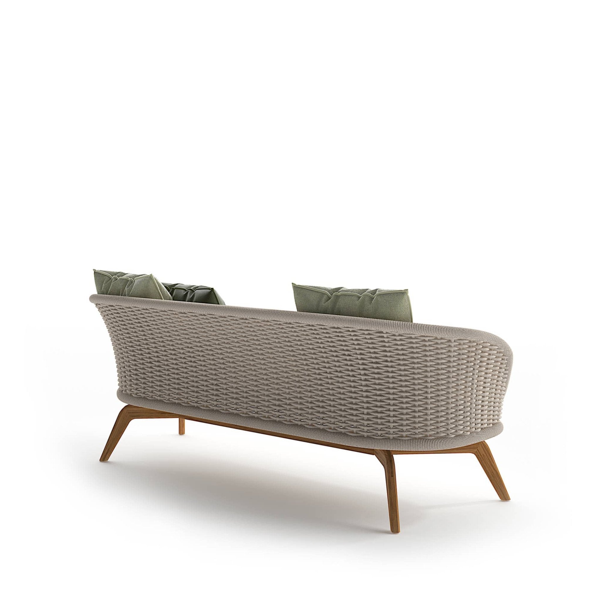 Premium Woven Rope Outdoor Sofa With Teak Legs | Atmosphera Ludo .L2