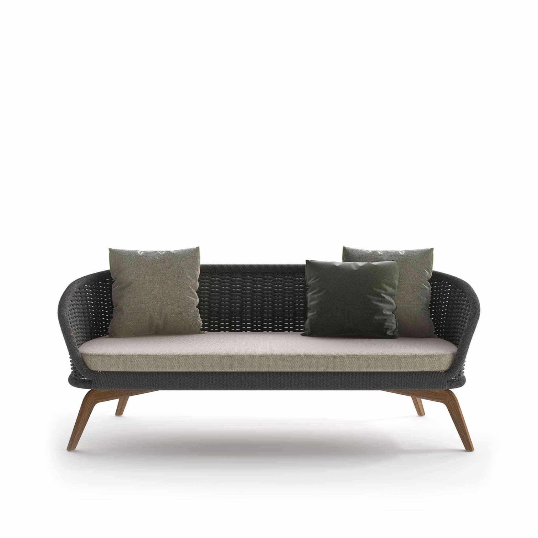 Premium Woven Rope Outdoor Sofa With Teak Legs | Atmosphera Ludo .L2