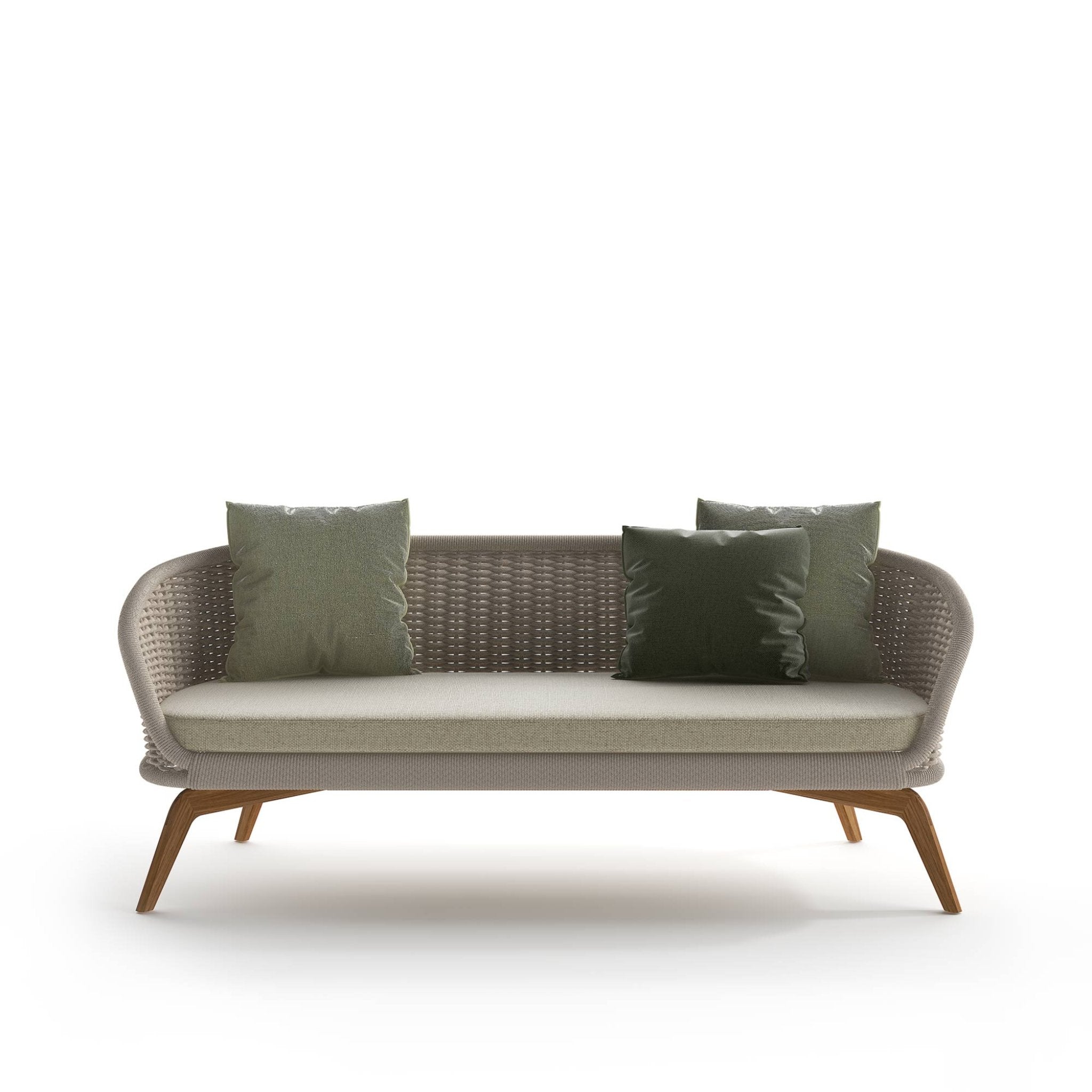 Premium Woven Rope Outdoor Sofa With Teak Legs | Atmosphera Ludo .L2