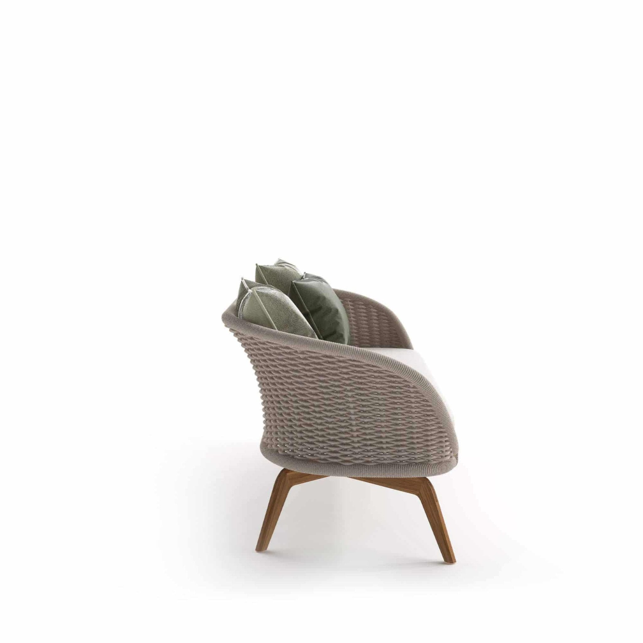 Premium Woven Rope Outdoor Sofa With Teak Legs | Atmosphera Ludo .L2