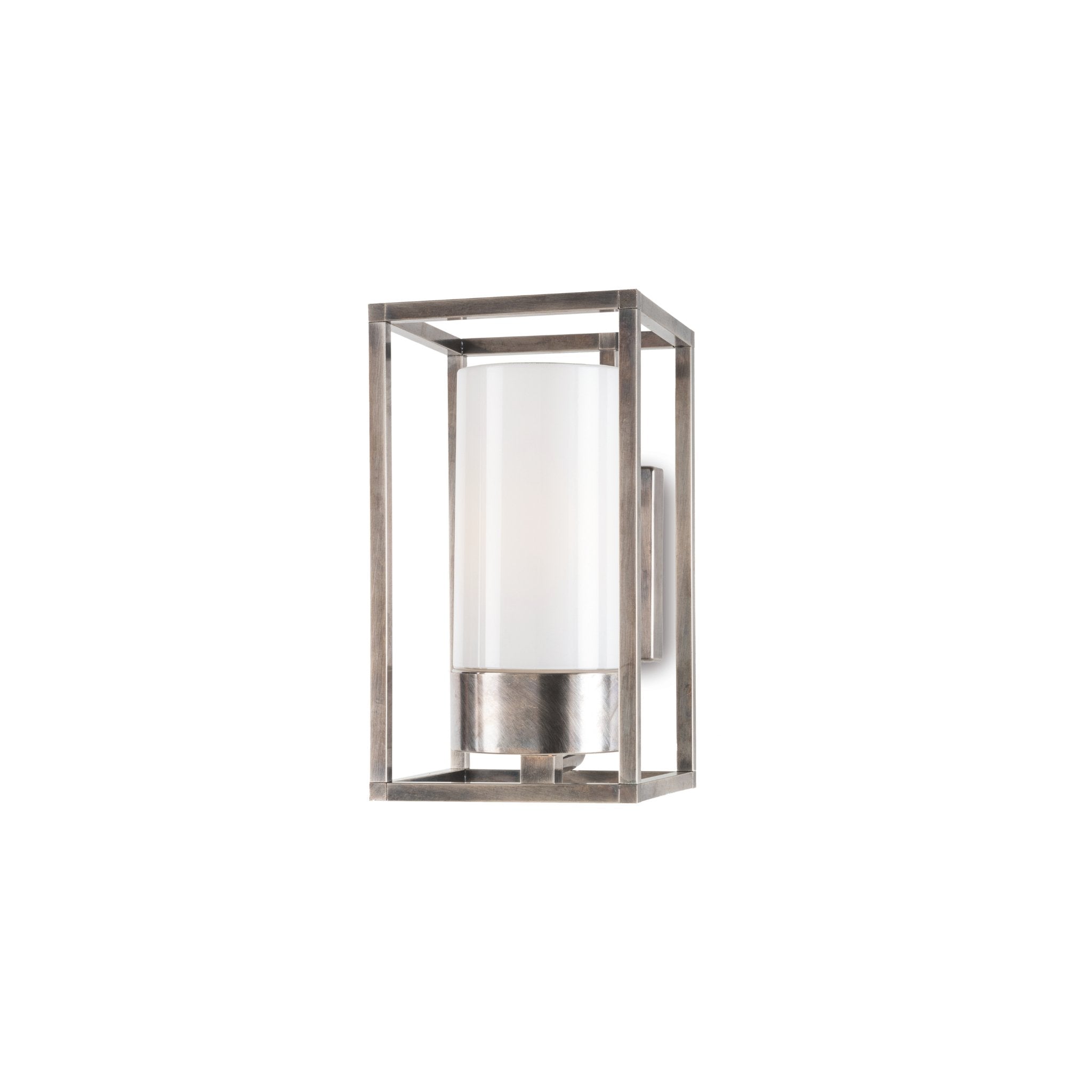 Rectangular Caged Brass Outdoor Wall Light | Cubic 3364 Moretti Luce