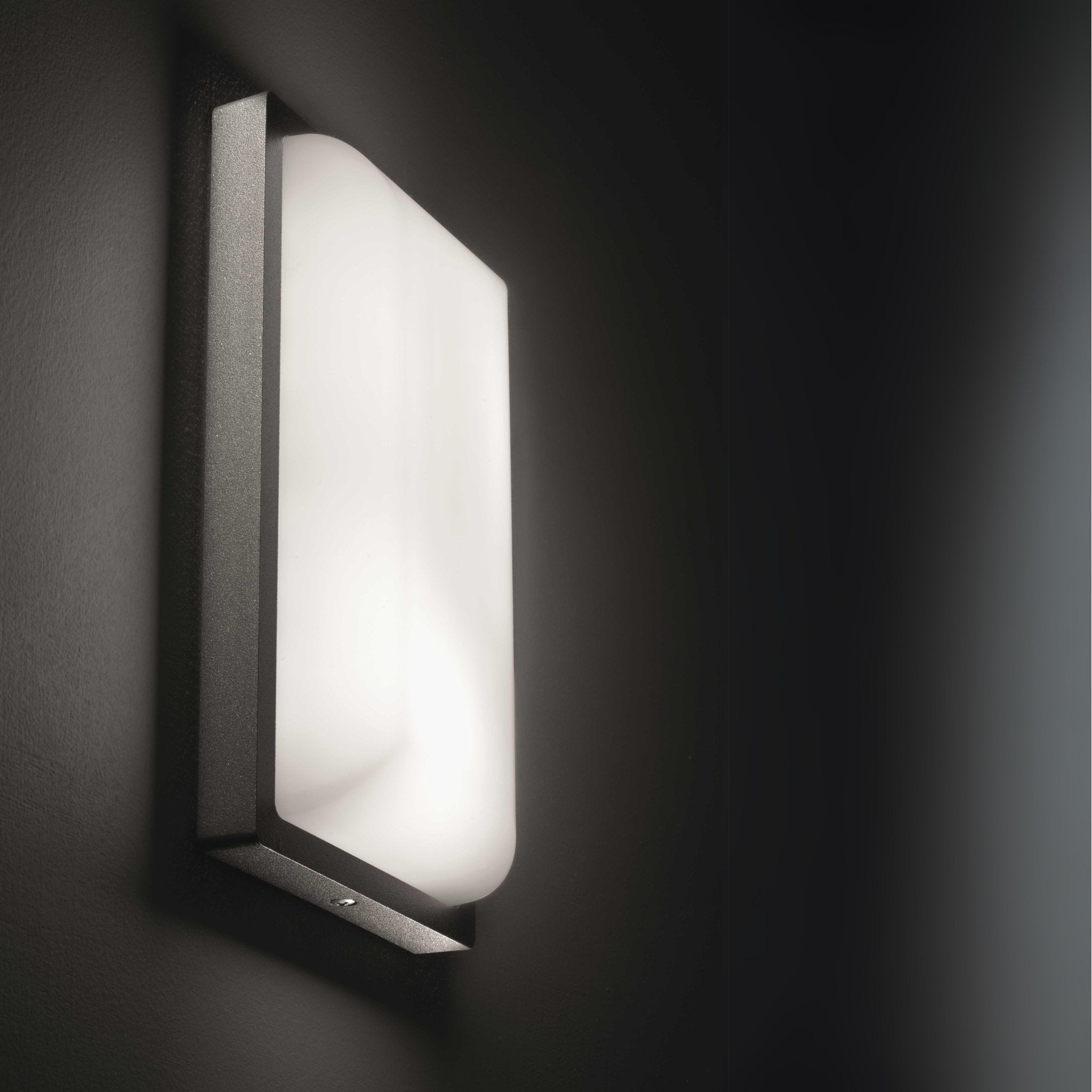 Rectangular Graphite Outdoor Security Light IP65 | Landa Kami LED Wall Lamp 3000k 4000k