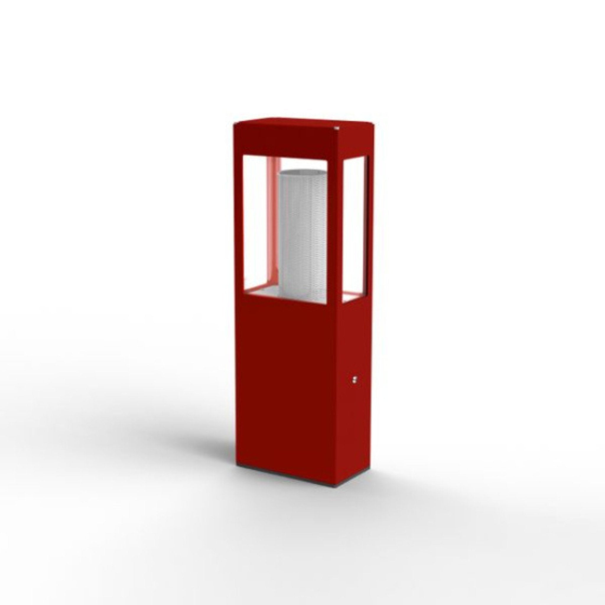 Roger Pradier Tetra M2 Red Modern Aluminium Small Exterior Bollard Light IP65