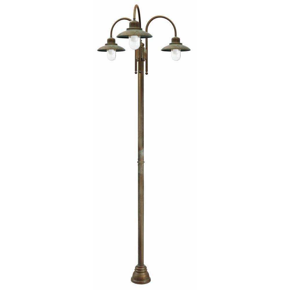 Rustic Outdoor 3 Light Lamp Post IP44 | Moretti Luce 1763 Patio Bollard