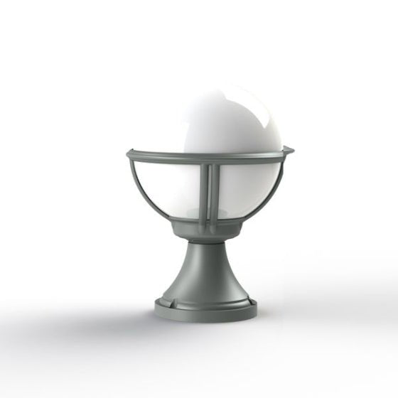 Small Metal Garden Globe Bollard IP44 | Roger Pradier Boreal M6