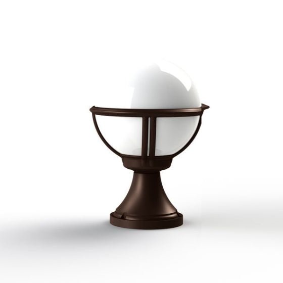 Small Metal Garden Globe Bollard IP44 | Roger Pradier Boreal M6