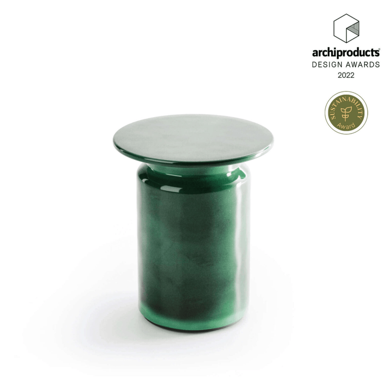 Sustainable Glazed Ceramic Garden Side Table | Panarea Atmosphera
