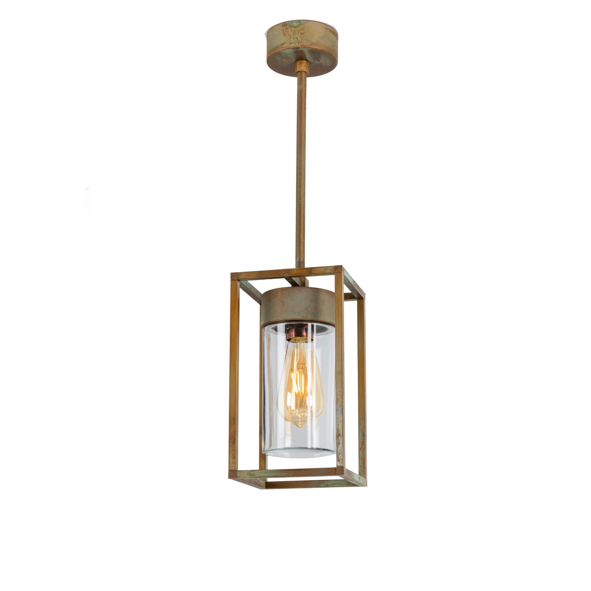 Urban Caged Metal Garden Ceiling Pendant IP44 | Moretti Luce Cubic 3368