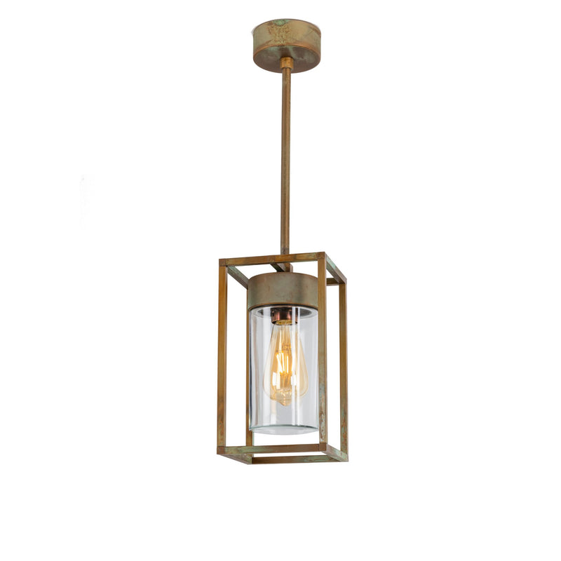 Urban Caged Metal Garden Ceiling Pendant IP44 | Moretti Luce Cubic 3368