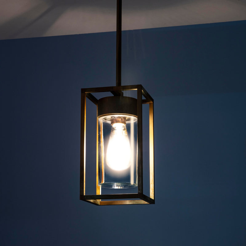 Urban Caged Metal Garden Ceiling Pendant IP44 | Moretti Luce Cubic 3368