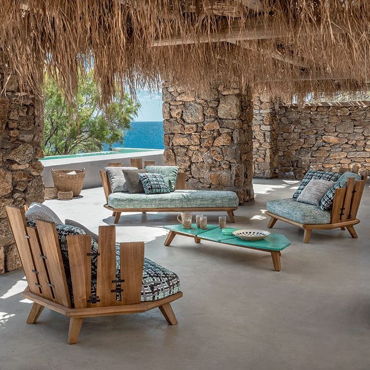 Asymmetrical Daybed Left Corner | Luxury Outdoor Living and Lighting | High End Outdoor Furniture Sets | Ethimo Rafael