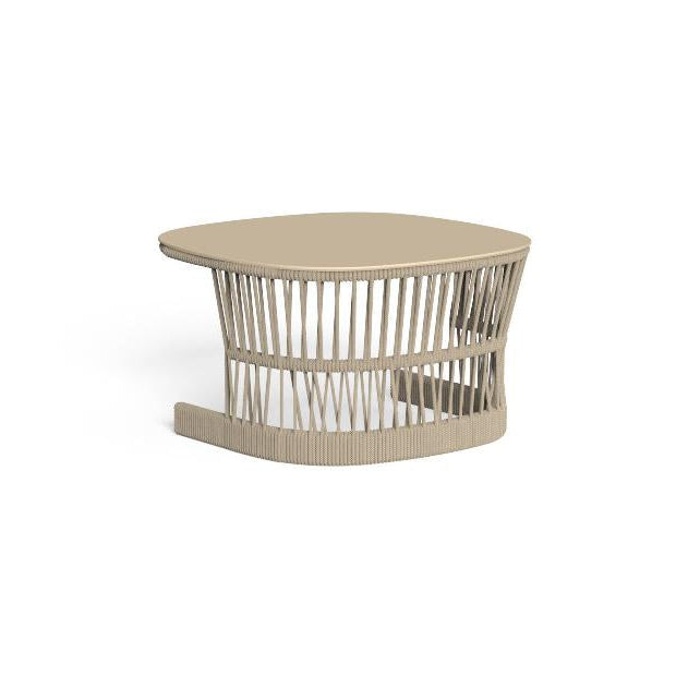 Beige Rope Coffee Table | Luxury Outdoor Coffee Table | Woven Patio Table | High-End Garden Table | Talenti Cliff