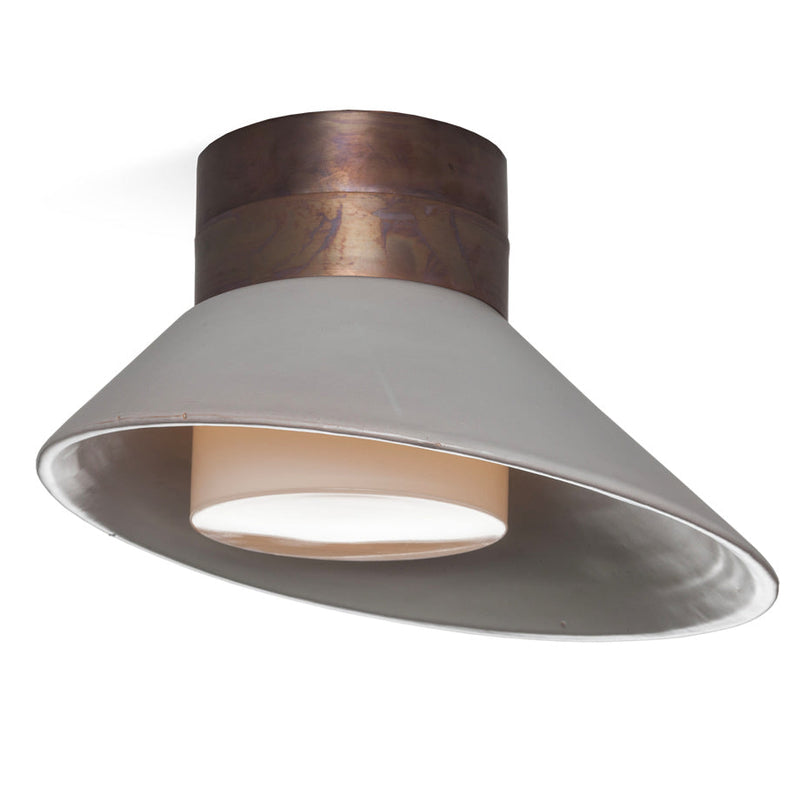 Modern ceiling-mounted outdoor light | terracotta and copper exterior ceiling lamp | luxury outdoor pendant light | Toscot Chapeau
