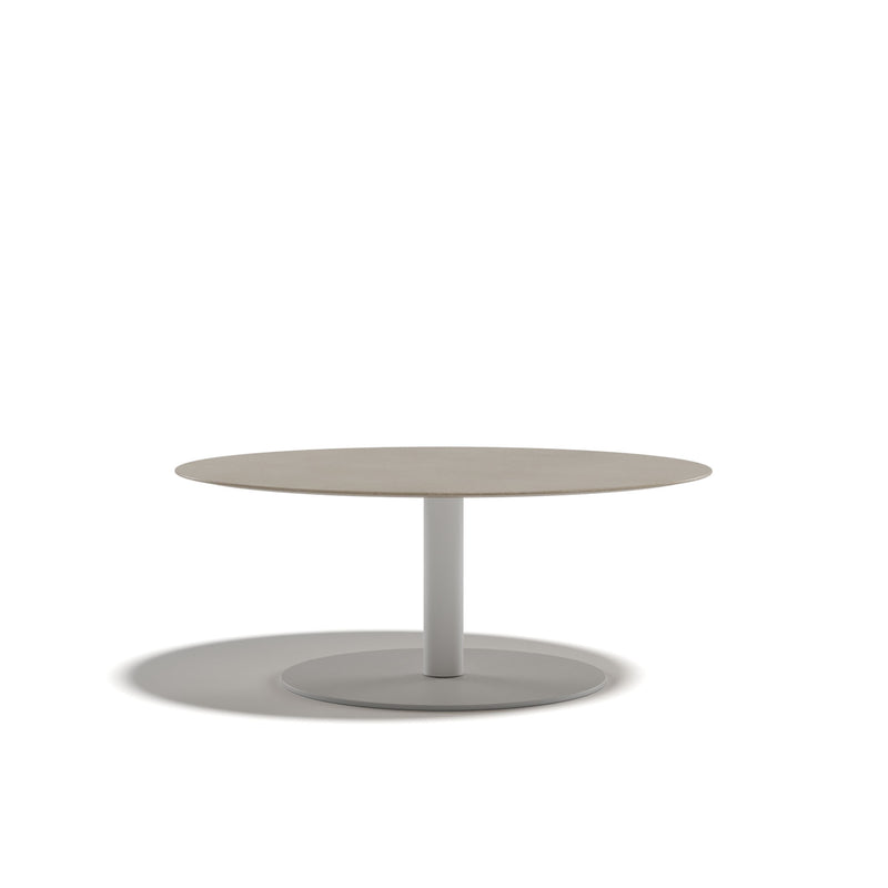 Circular Aluminium Coffee Table | Minimalist White Design | High-End Outdoor Furniture | Weather-Resistant Materials | Designed and Made in Italy