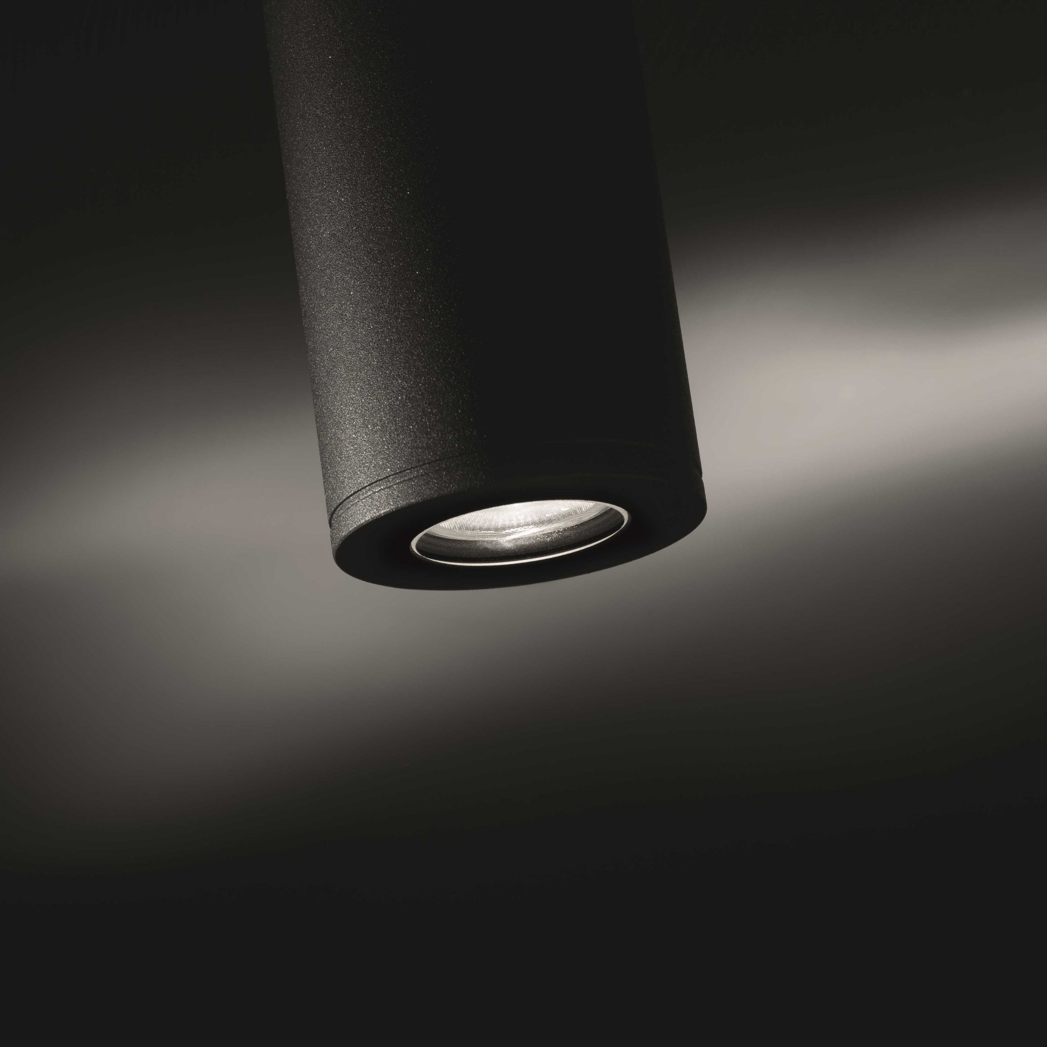 Close-Up of Cylindrical LED Ceiling Light Showing Downward Beam | Landa Lyras