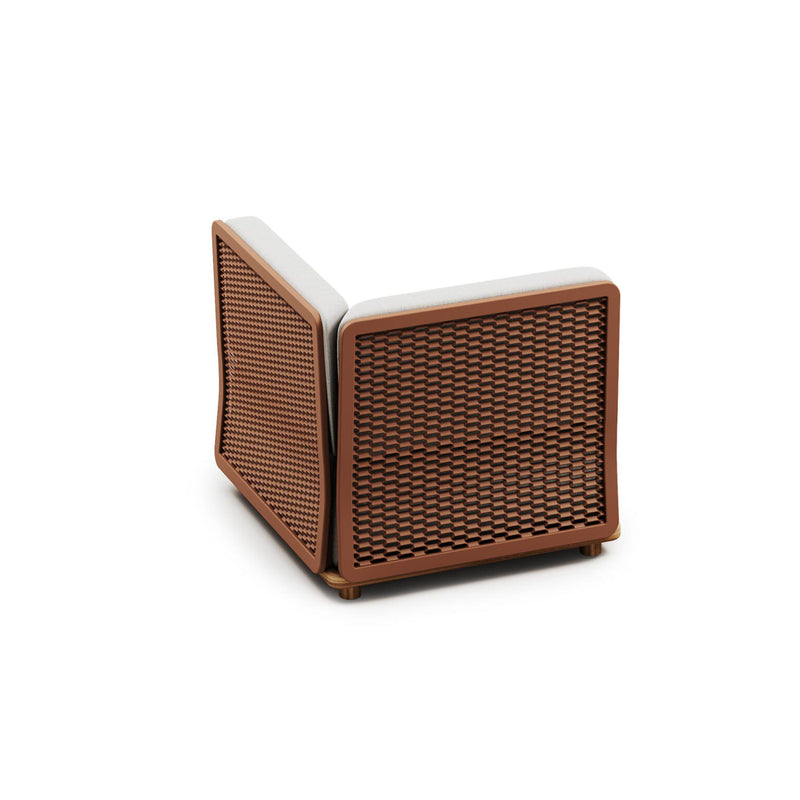 Designer Outdoor Corner Module in Terracotta | Customizable Patio Sofa | Premium Weather-Resistant Design | Atmosphera Switch