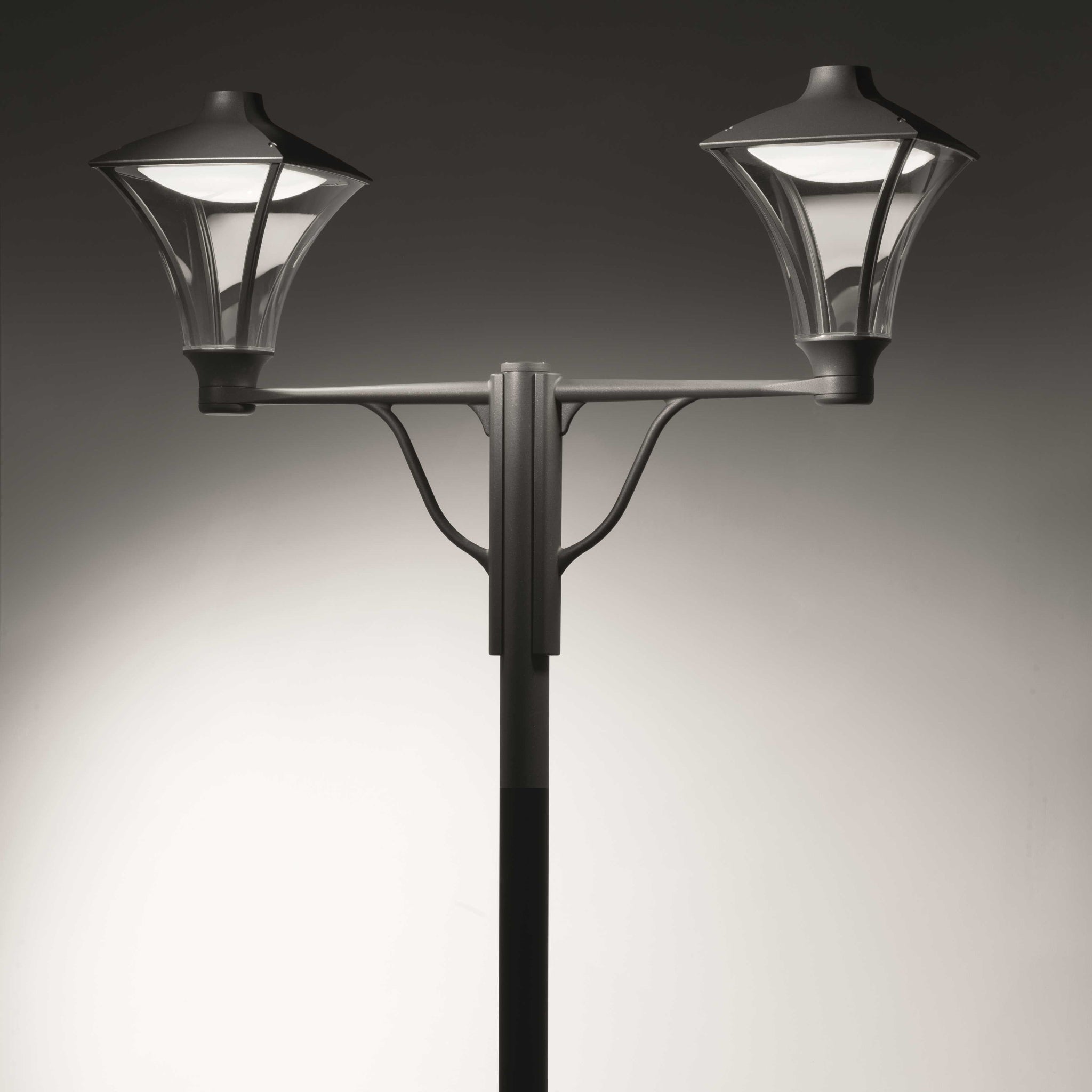 Traditional Double Lantern Garden Post Light | IP65 LED Outdoor Lighting | Landa | Morphis