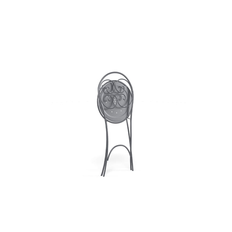 Folded Metal Bistro Chair | Luxury Outdoor Seating | Space-Saving Foldable Garden Chair | High-End Patio Furniture | EMU Pigalle