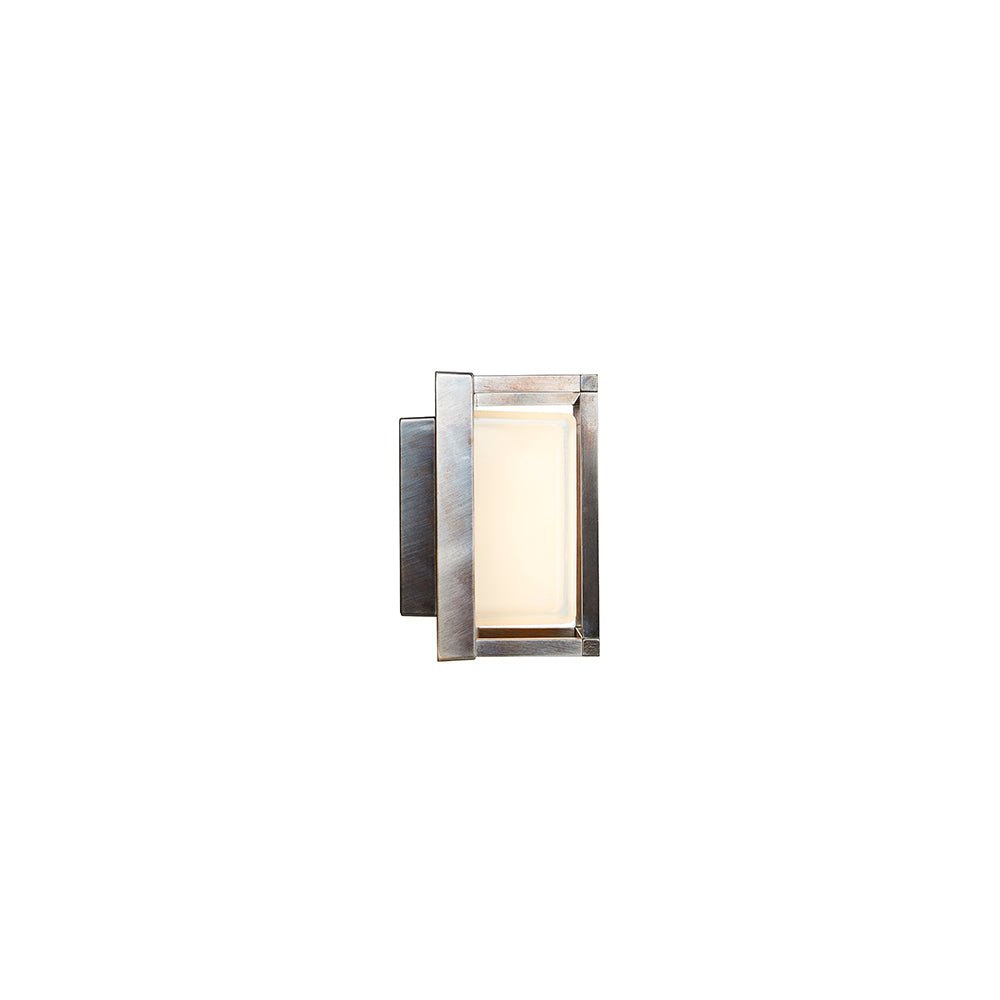 Industrial Square Exterior Wall Lamp | Luxury Outdoor Wall Lamp | Metal Exterior Wall Lamp | High End Outdoor Lighting | Side View | Moretti Luce | Designed and Made in Italy