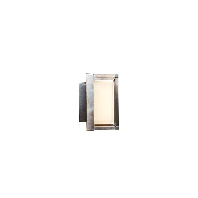 Industrial Square Exterior Wall Lamp | Luxury Outdoor Wall Lamp | Metal Exterior Wall Lamp | High End Outdoor Lighting | Side View | Moretti Luce | Designed and Made in Italy