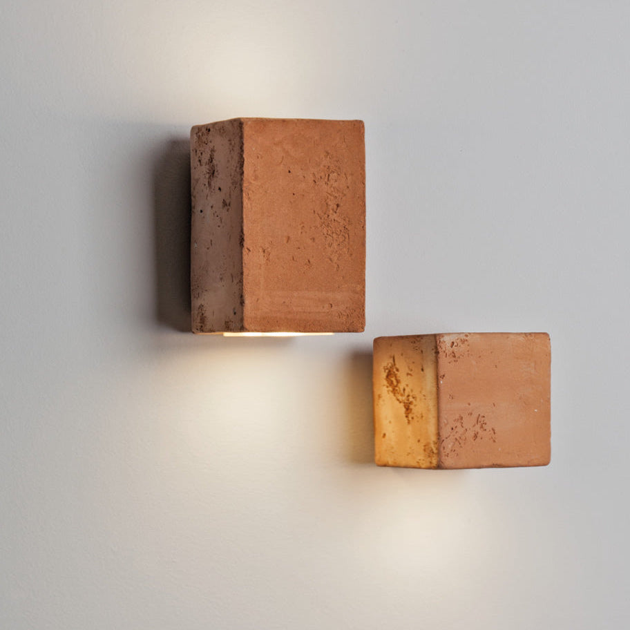 Italian Clay Wall Sconce | Up Down Outdoor Clay Light | IP65 Modern Terracotta Sconce | Toscot Smith