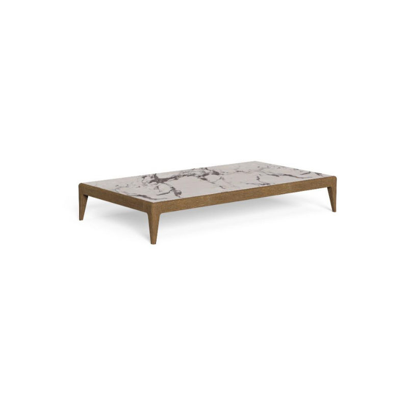 Large Outdoor Teak Coffee Table | Luxury Outdoor Furniture | High-End Patio Table | Modern Teak Coffee Table | Talenti Cruise
