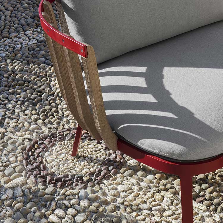 Linear Design Outdoor Armchair | Luxury Outdoor Seating | High End Teak Furniture | Designed and Made in Italy | Ethimo Swing