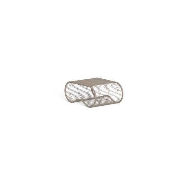Luxury Cage-Style Outdoor Side Table | Modern Italian Garden Furniture | Talenti Breez | Dove