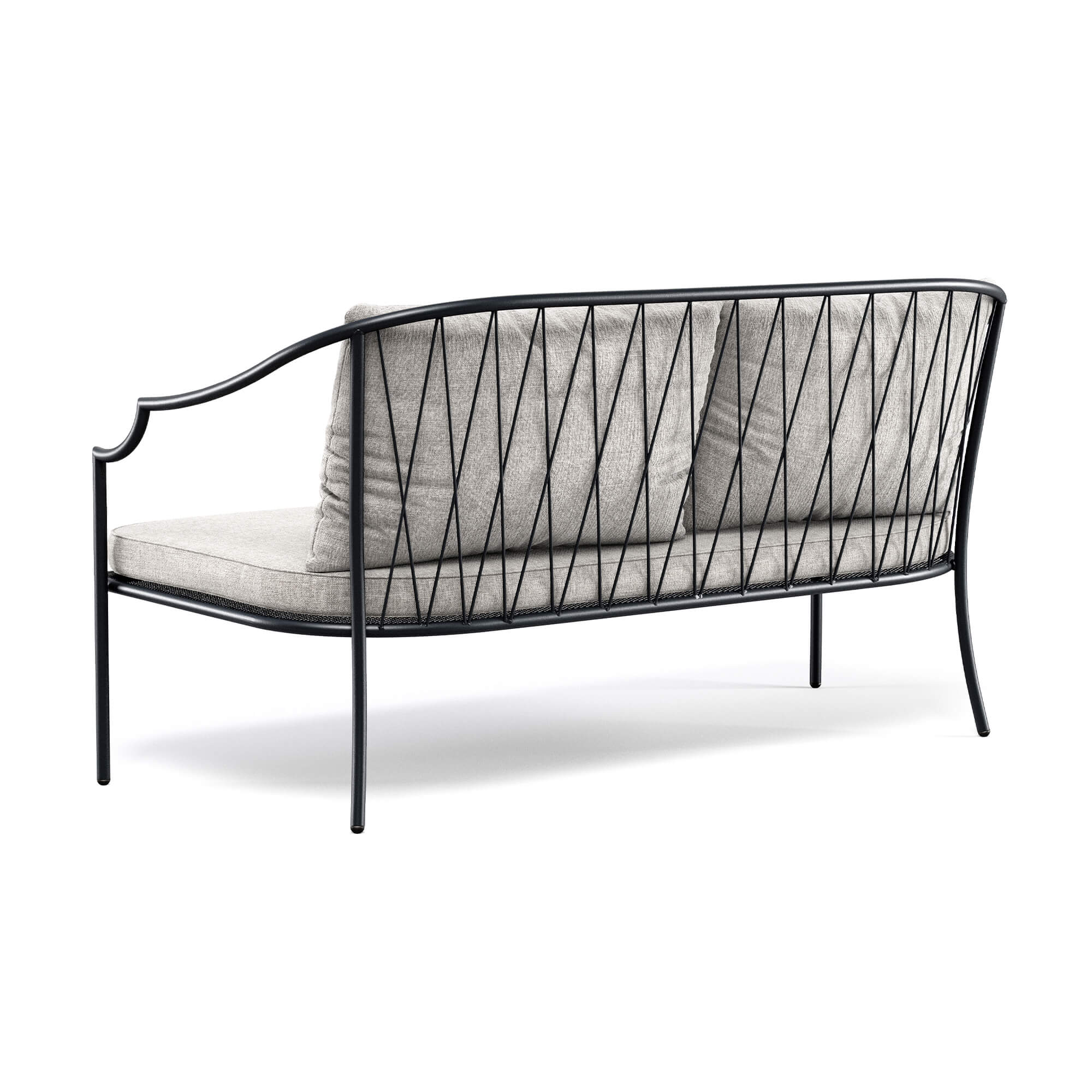 Luxury Como collection outdoor sofa featuring a minimal steel design and comfortable seat | EMU Como
