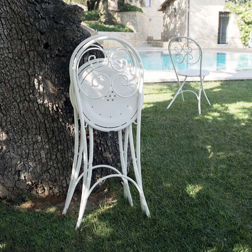 Luxury Foldable Metal Garden Chairs | High-End Outdoor Dining Chairs | Classic French Bistro Chairs | Durable Weather-Resistant Garden Furniture | EMU Pigalle