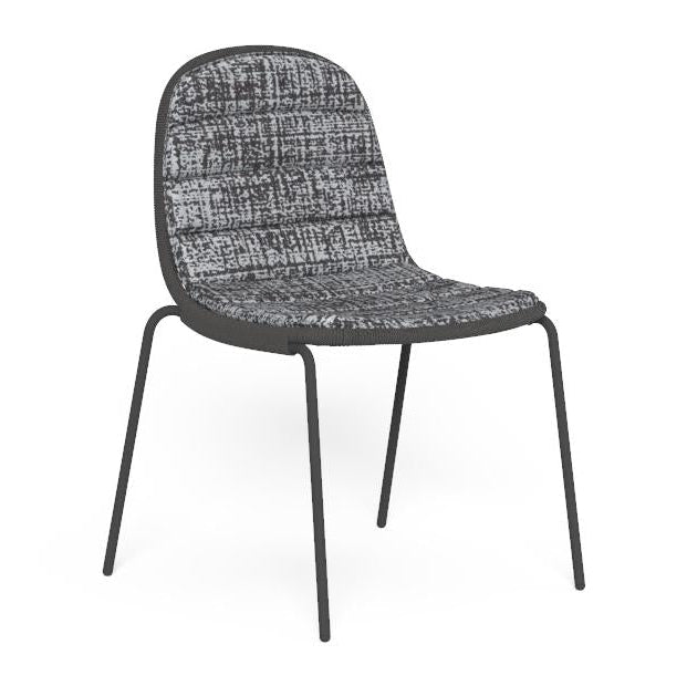 Luxury Garden Relaxing Dining Chair in Graphite | High-End Outdoor Dining Chair | Durable Rope Design Talenti Panama