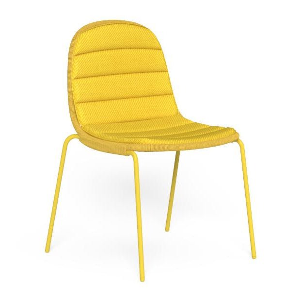 Luxury Garden Relaxing Dining Chair in Yellow | Modern Outdoor Rope Chair | Weather-Resistant Seating Talenti Panama