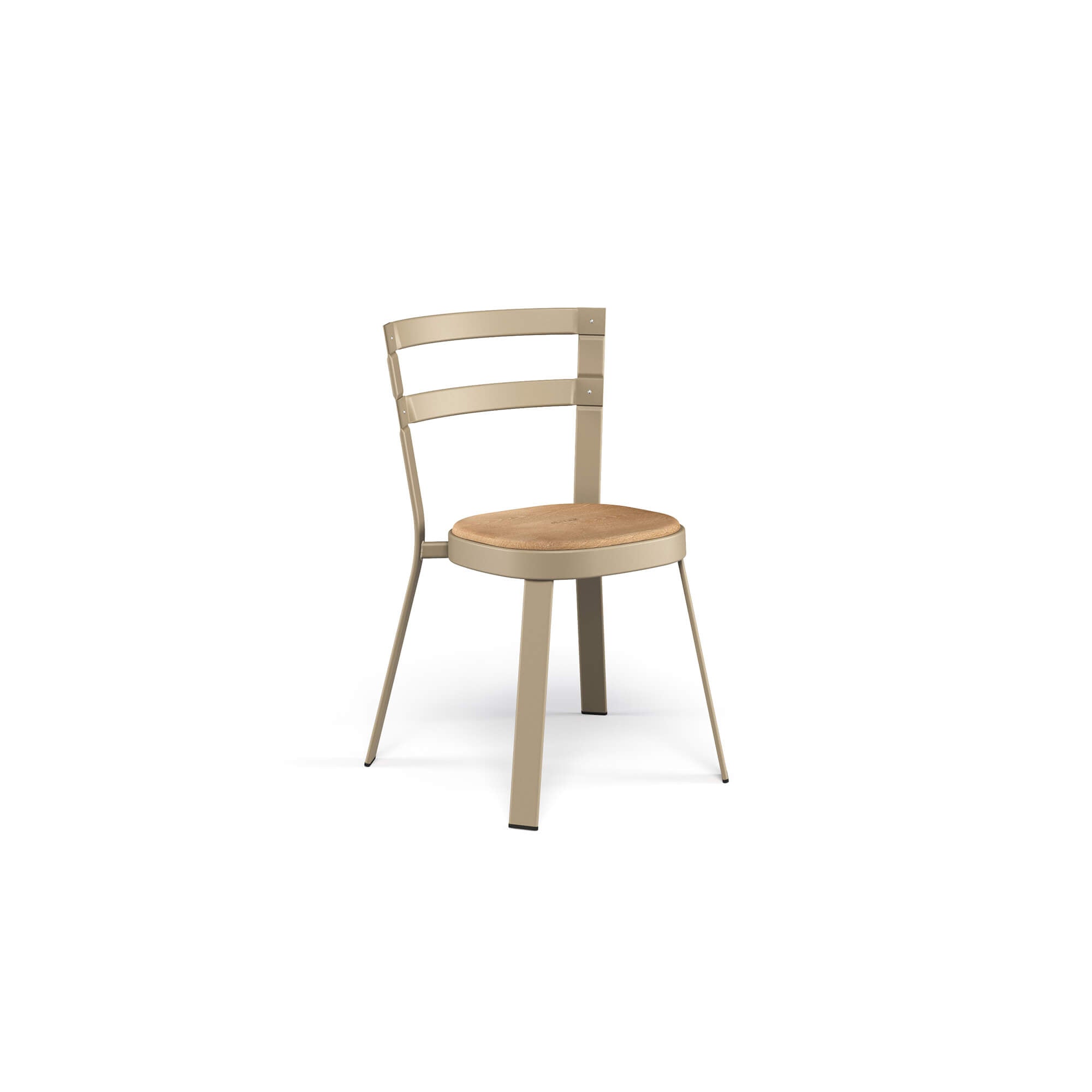 Luxury Metal Dining Chair with Teak Seat | High End Outdoor Dining Furniture | Luxury Garden Dining Set | Quality Metal and Teak Furniture | Designed for Outdoor Use | EMU Thor