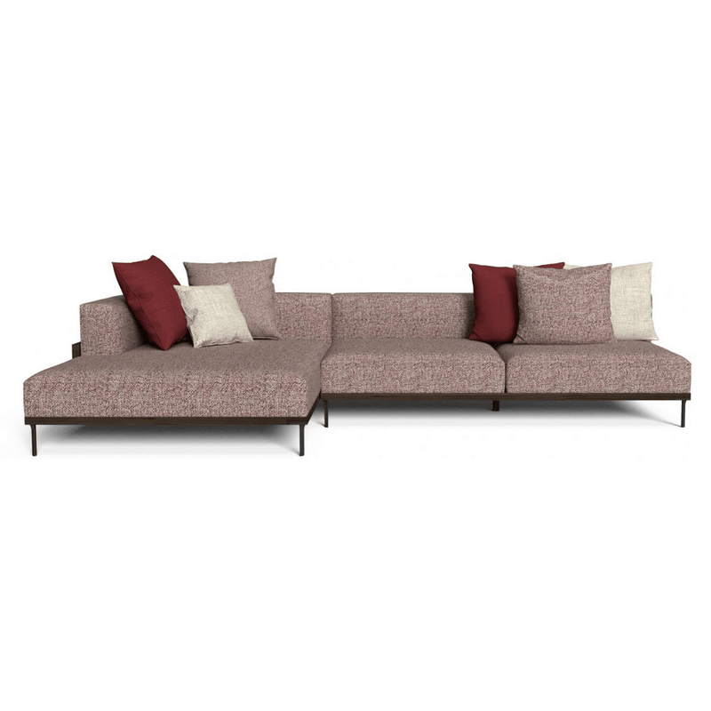 Luxury Modular Outdoor Sofa | Teak Frame | Weather-Resistant Fabric | High-End Garden Seating | Talenti CleoSoft | Red Beige White