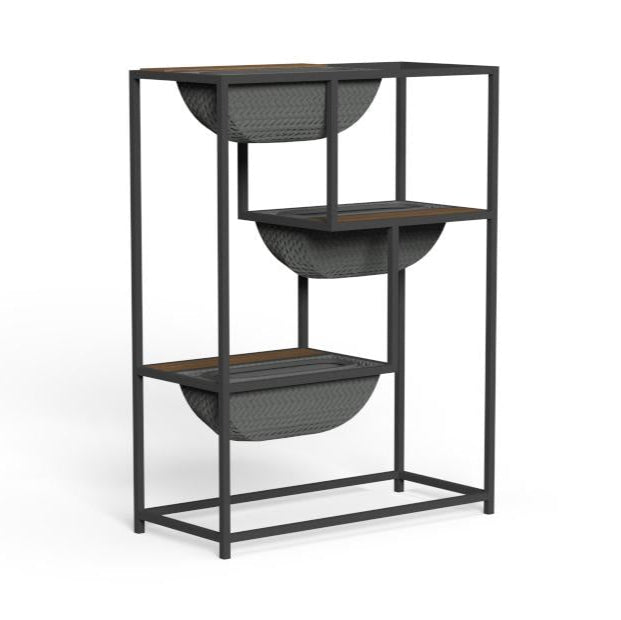Luxury Outdoor Planter | High-End Metal Planter | Weatherproof Garden Planter | Designer Planter|  Graphite | Talenti Jackie