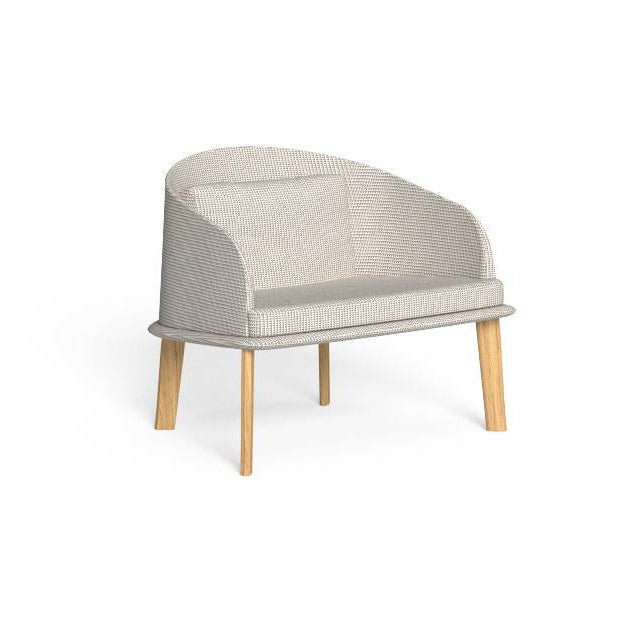 Luxury Outdoor Teak Lounge Armchair | High-End Modern Outdoor Seating | Weather-Resistant Fabric | Talenti CleoSoft